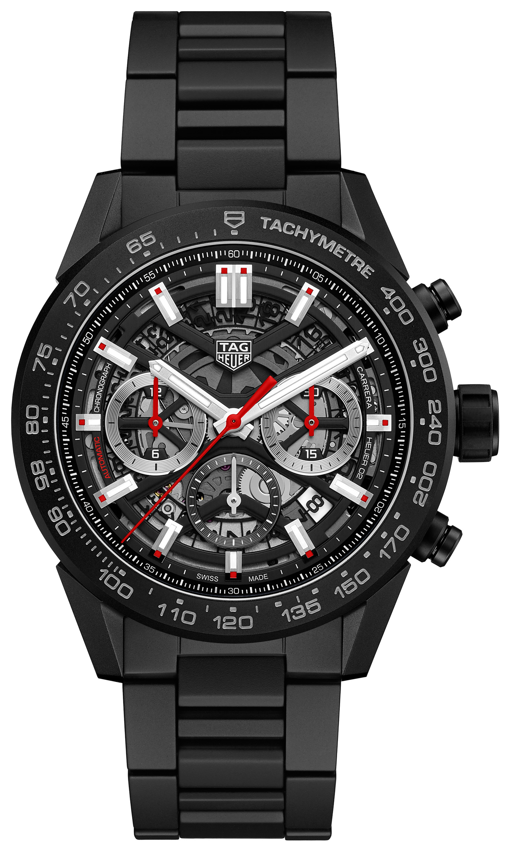 Tag Heuer Carrera Calibre HEUER 02 Automatik Chronograph 45mm - CBG2A90 ...