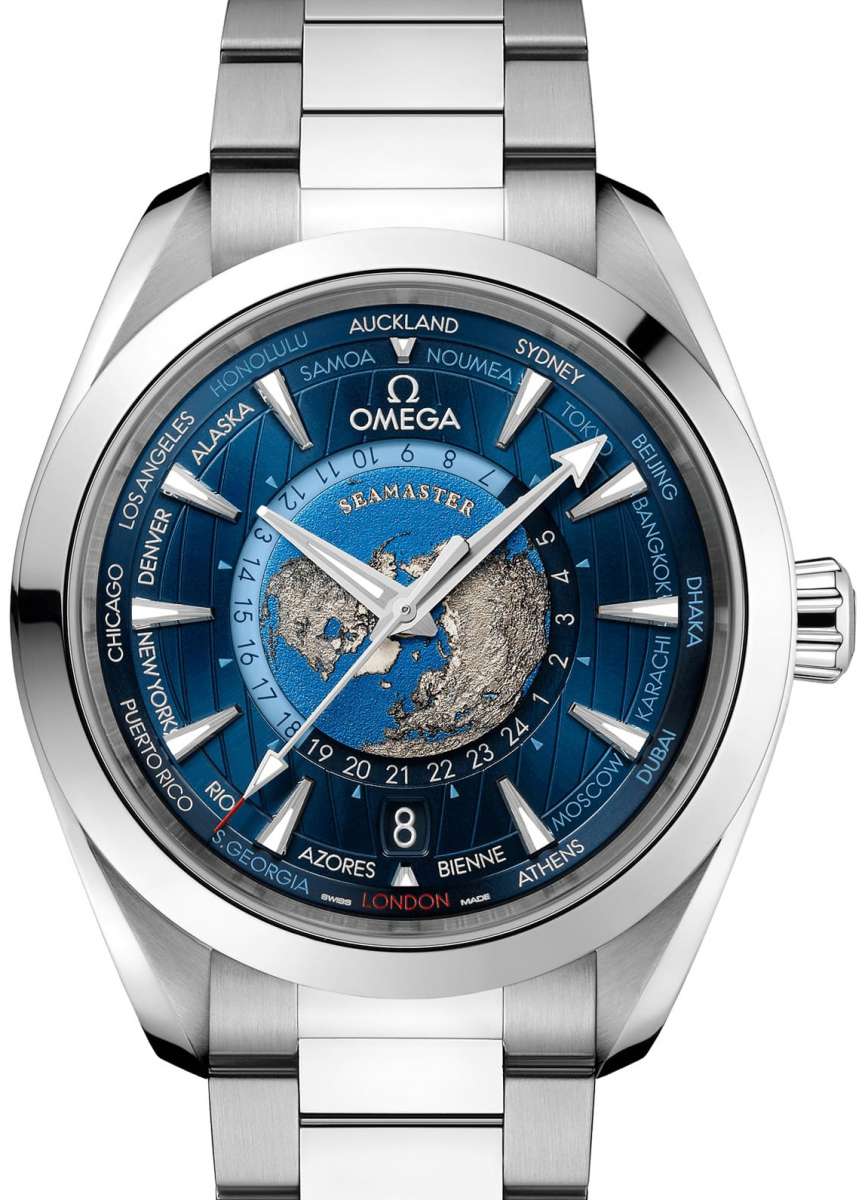 Omega Aqua Terra 150m Co Axial Master Chronometer Gmt Worldtimer 43 Mm 220 10 43 22 03 001 Uhrinstinkt